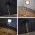 Vintage Mid-Century Modern Art Deco or Hollywood Regency Floor Lamp Lucite and Brass Plate Black Shade For Sale - Image 9 of 17