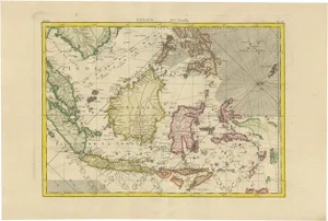 Antique Map of the East Indies by Bonne, 1776