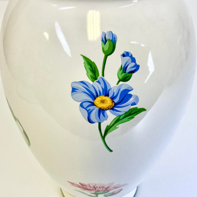 1996 Vintage Portuguese Hollywood Regency Tiffany & Co Porcelain Vase For Sale - Image 6 of 18