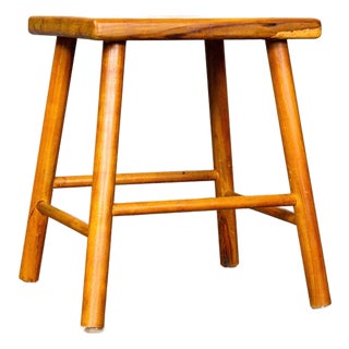 Vintage Stool in Cherrywood For Sale