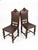 A striking and authentic pair of vintage dining chairs in the desirable Jacobean / Spanish / Henry II Revival style, circa...