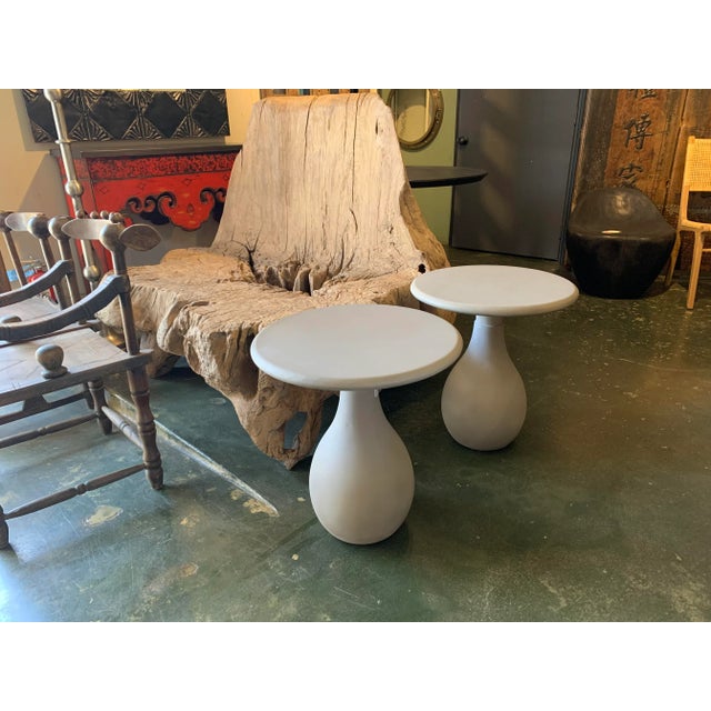 Sculpture Materials Outdoor Modern Cement Mixed Drop Side Table For Sale - Image 7 of 7