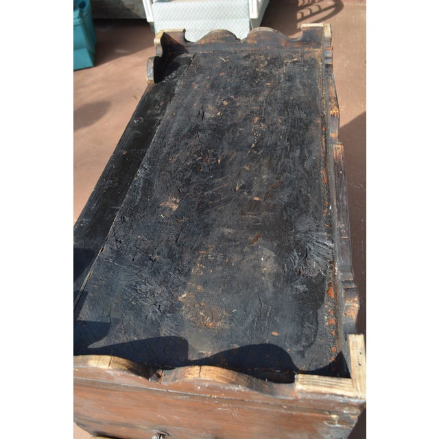 Vintage Bandaji Korean Blanket Chest Box Wooden With Black Iron Hardware For Sale - Image 14 of 14