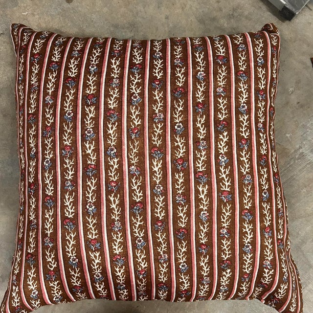Bring worldly elegance to your home with this artisan pillow made from Lisa Fine’s signature “Nicobar” fabric in the rich...