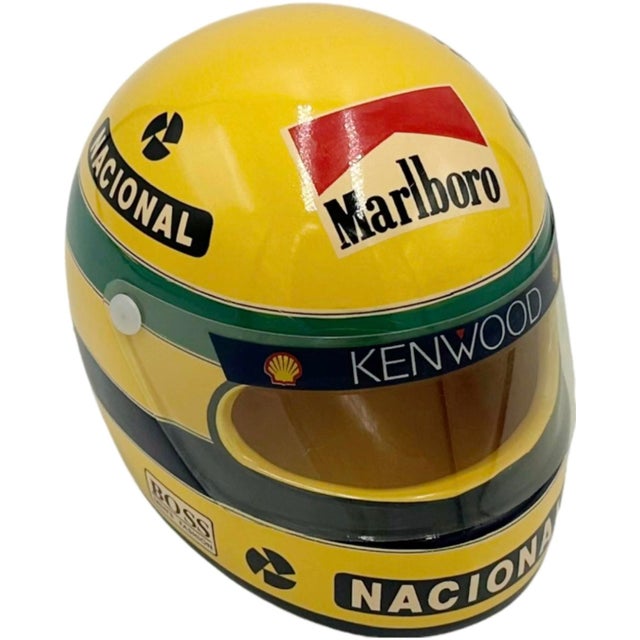 Vintage McLaren Ayrton Senna Helmet Ashtray Ceramic Car Racing Formula 1 F1 For Sale - Image 4 of 12