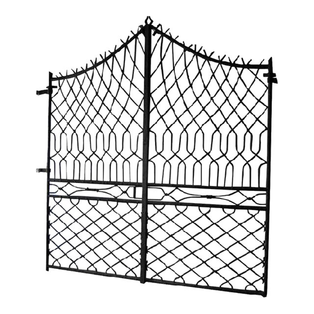 Antique French Wrought Iron Gate For Sale