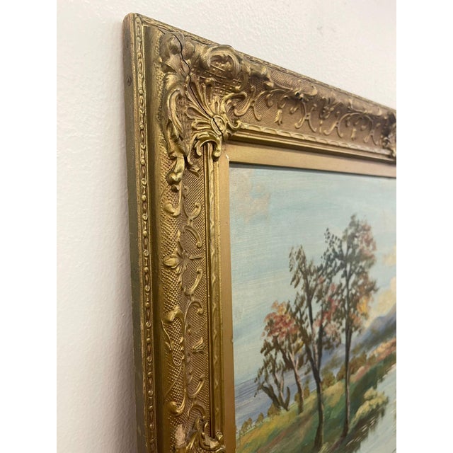 Mid-Century Modern 1970s Vintage Mid Century Modern Framed Scenery Landscape. Signed Original Painting G.Seidman For Sale - Image 3 of 9