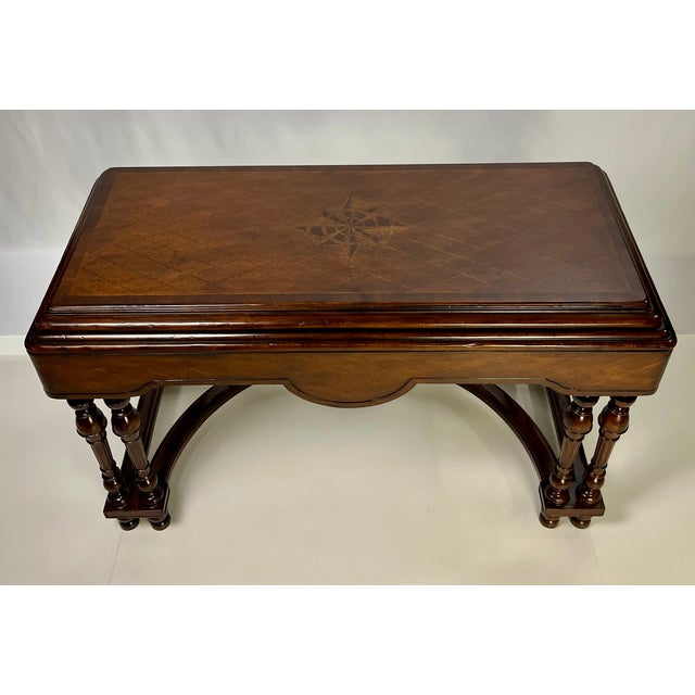 Exceptional, highly detailed console table from John-Richard's coveted "European Crossroads" collection. The tabletop...
