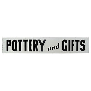 Vintage Pottery and Gifts Sign For Sale