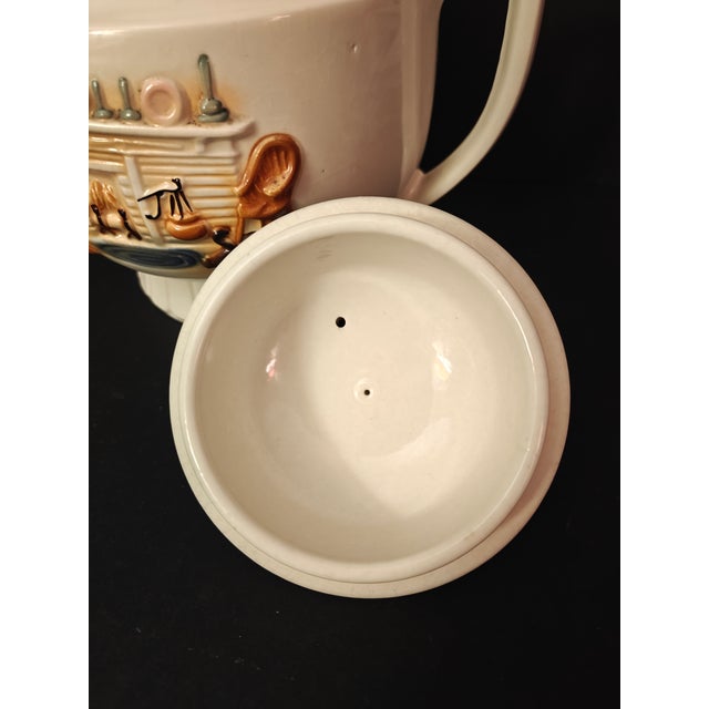 Vintage 1930s Porcelier Vitreous China "Colonial Hearth Teapot For Sale - Image 4 of 8