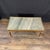 French Louis XVI Marble Top Coffee Table With Brass Border For Sale - Image 4 of 11