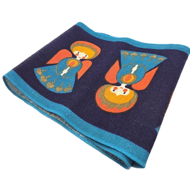 1970s Vintage Södahl Danish Christmas Angel Table Runner For Sale - Image 5 of 7