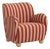 Spritely Home Rumi Armchair in Canopy Stripe Tonal Blush For Sale