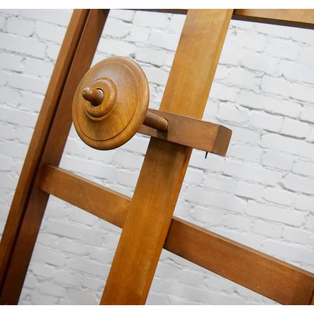 Brown Wooden Easel, France, Early 20th Century For Sale - Image 8 of 17
