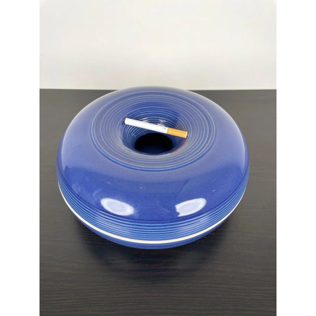Blue Ceramic Ashtray by Franco Bucci for Laboratorio Pesaro, Italy, 1970s For Sale - Image 8 of 16