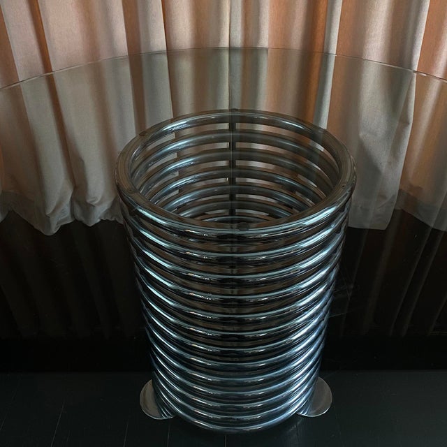 1970s 1970s Italian Modernist Round Chrome Dining Table For Sale - Image 5 of 13
