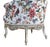 Late 19th Century Late 19th Century Finely Carved Louis XV Style Wing Chairs in Floral Linen - a Pair For Sale - Image 5 of 11