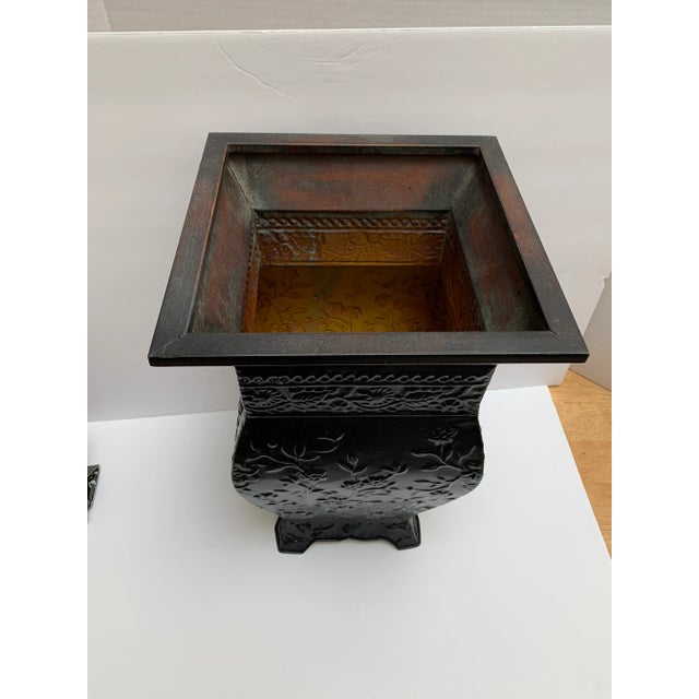 Vintage Textured Metal Umbrella Holder or Plant Vessel For Sale - Image 11 of 11