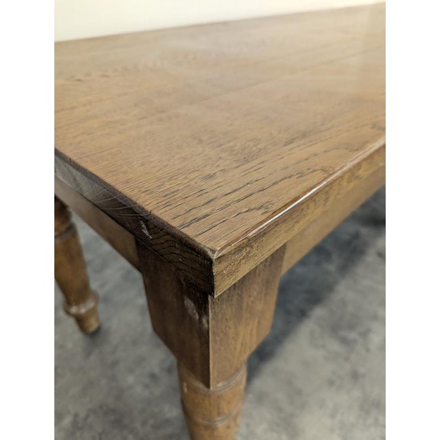 Large Early 20th Century Oak Community Table For Sale - Image 6 of 7