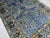 Blue Afghan Sultani Wool Rug, Natural Dye Persian Bijar Floral Design, 6′7″ × 9′9″ For Sale - Image 6 of 15
