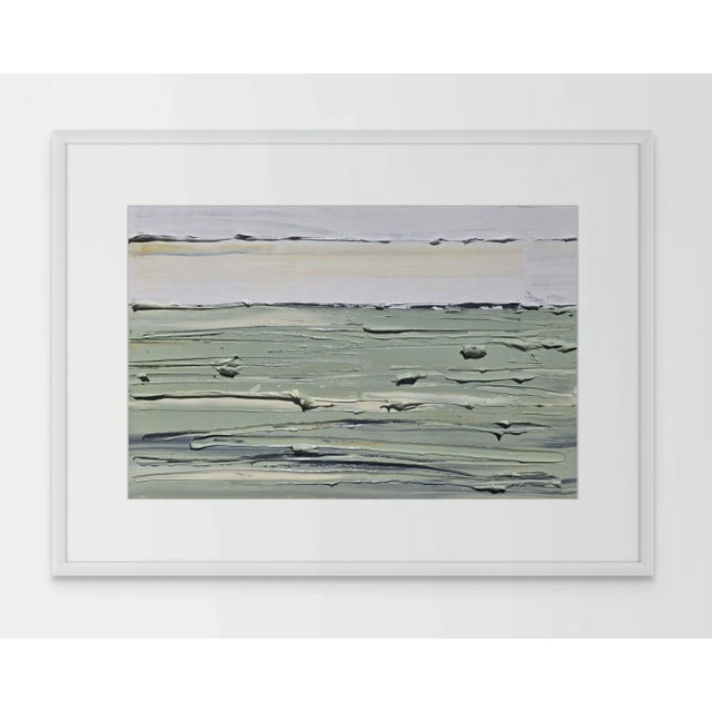 Contemporary Natural Color Palette Abstract Landscape Painting / Color Field / Beach Art For Sale - Image 11 of 11