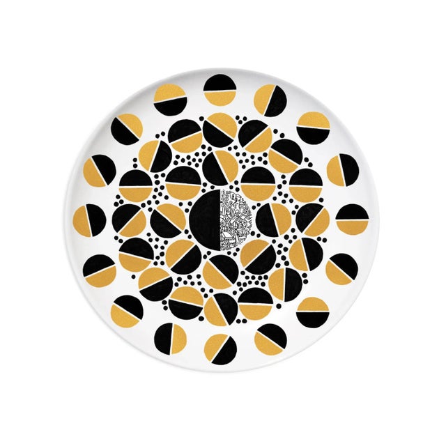 King Ceramic Plate by Vincenzo D’Alba for Kiasmo For Sale - Image 4 of 4