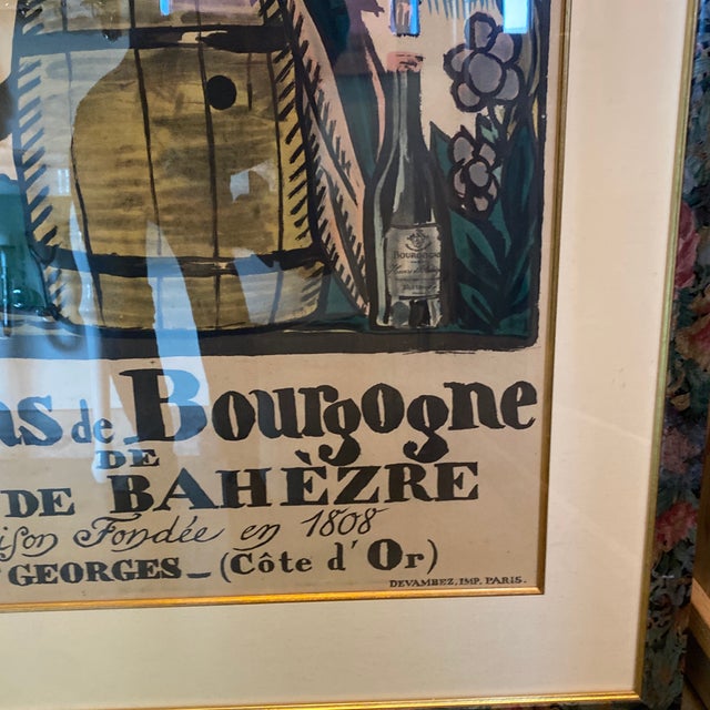 Vintage Framed French Poster For Sale - Image 4 of 5