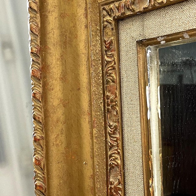 Gold Louis XVI Mirror in Wood and Gilded Stucco For Sale - Image 8 of 11