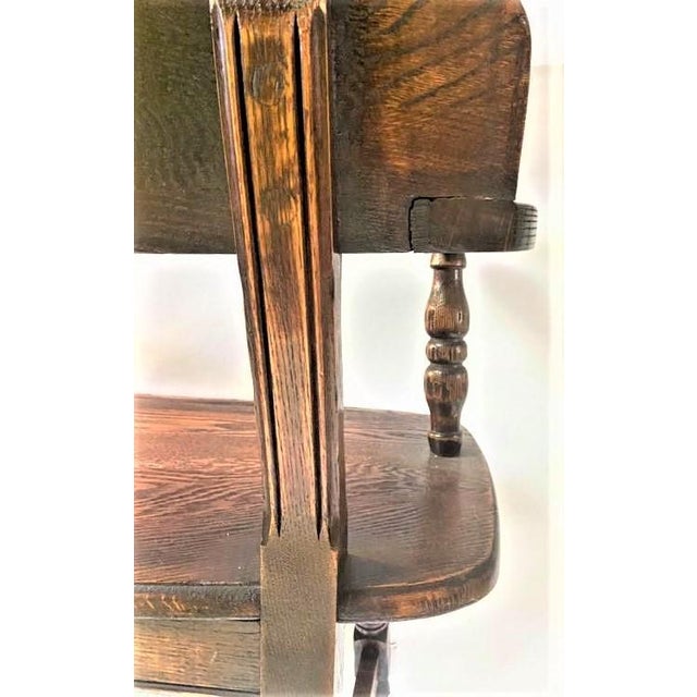 Early 20th Century Antique Jamestown Lounge Company Feudal Oak Carved Bench Chairish