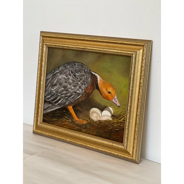 1970s 1970s Vintage Framed Art Painting of Serene Scene For Sale - Image 5 of 5