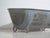 Antique zinc industrial bathtub of large proportions, crafted in galvanized metal with iron structure, originating from...