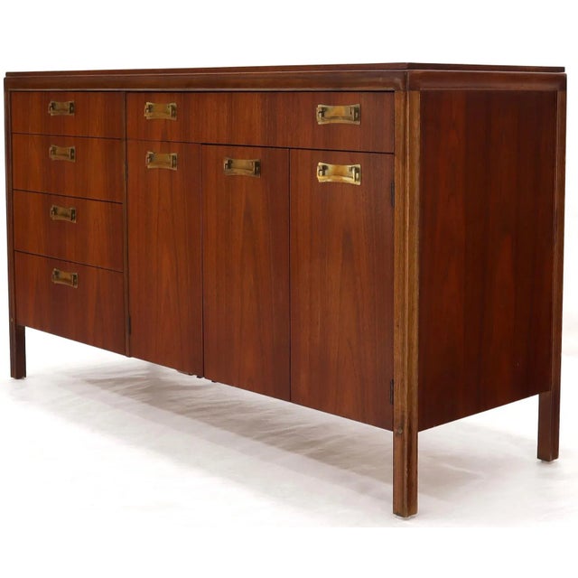 MidCentury Modern Credenza Dresser with Bifold Door and Five