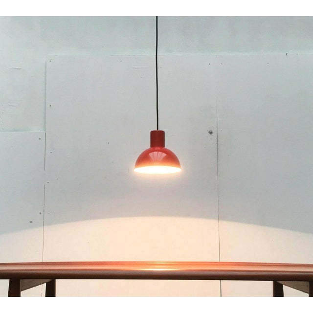 Fog & Mørup Mid-Century Danish Metal Bunker Mini Pendant Lamp by Johannes Hammerborg for Fog & Mørup, 1970s For Sale - Image 4 of 18