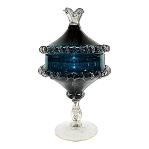 1920s Empoli Tuscan Glass Compote