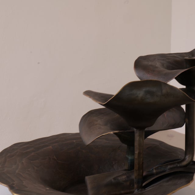 Brutalist Fountain in Wrought Bronze from Lothar Klute, 1980s For Sale - Image 3 of 11