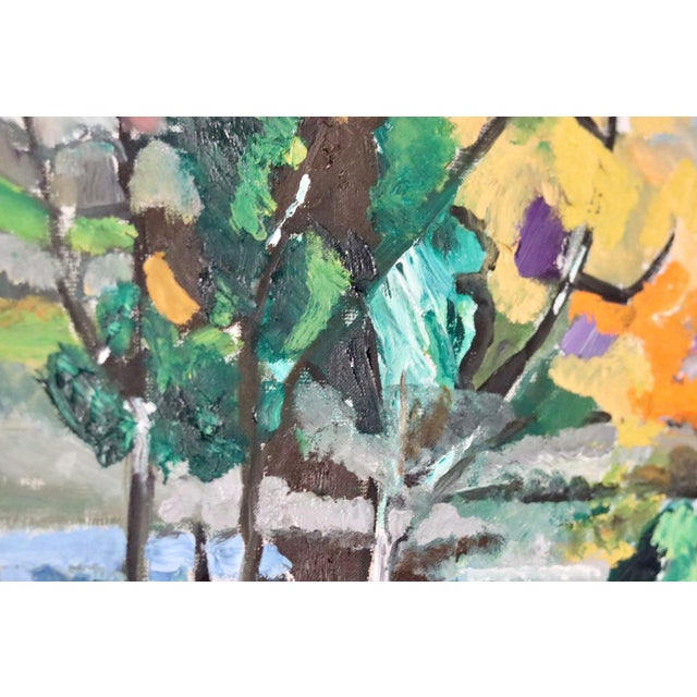 Liz S, Abstract Landscape, 1980s, Oil on Canvas, Framed For Sale - Image 5 of 11