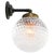 1960s Clear Glass Vintage Industrial Brass Cast Iron Sconces Wall Lights For Sale - Image 5 of 6