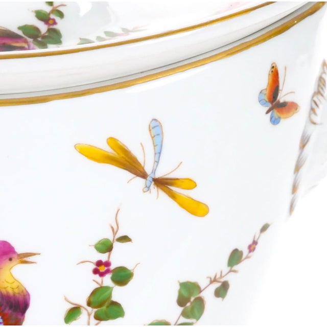 Ceramic 20th Century Hand Painted / Gilt Decorated Covered Decorative Urns For Sale - Image 7 of 12