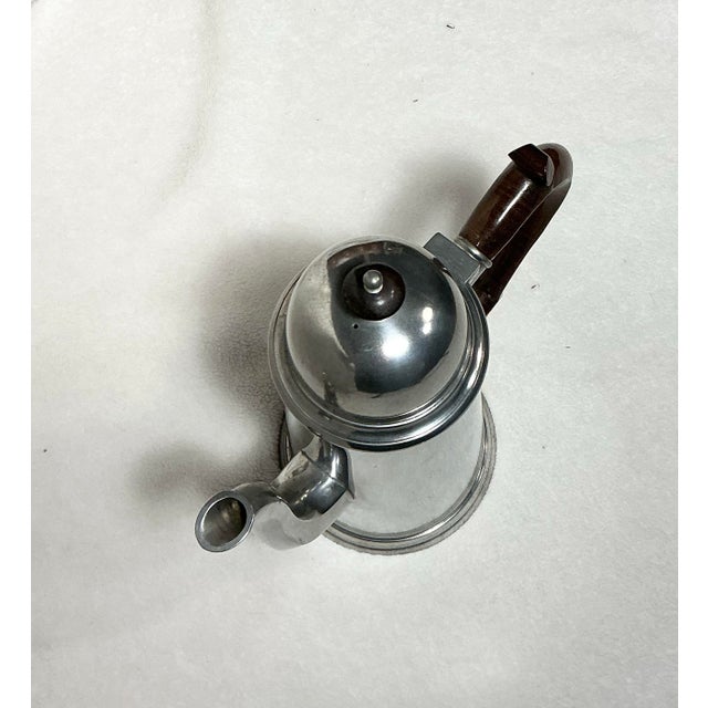 Vintage John Somers Brazil Pewter Hot Water Milk Tea Pot - Polished For Sale - Image 4 of 12