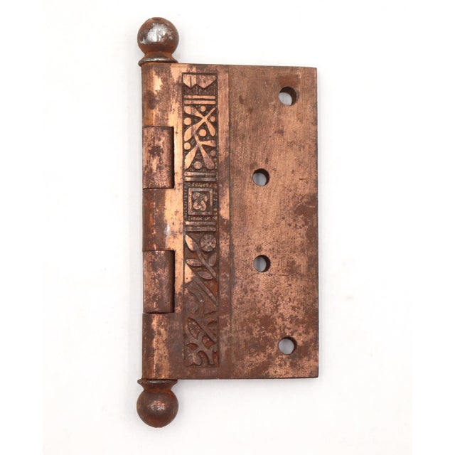 Antique 4 X 4 In. Aesthetic Cast Iron Butt Door Hinge For Sale - Image 4 of 4