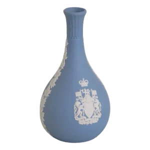 Wedgwood Limited Edition Dominion of Canada Blue Jasperware Bud Vase