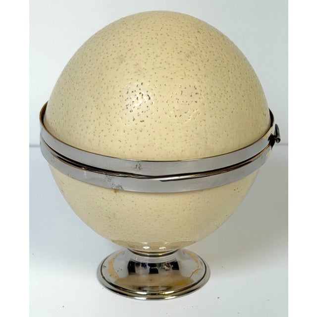 Anthony Redmile London ( Attrib) Silver & Gilt Mounted Circular Egg Shell Box For Sale - Image 12 of 13