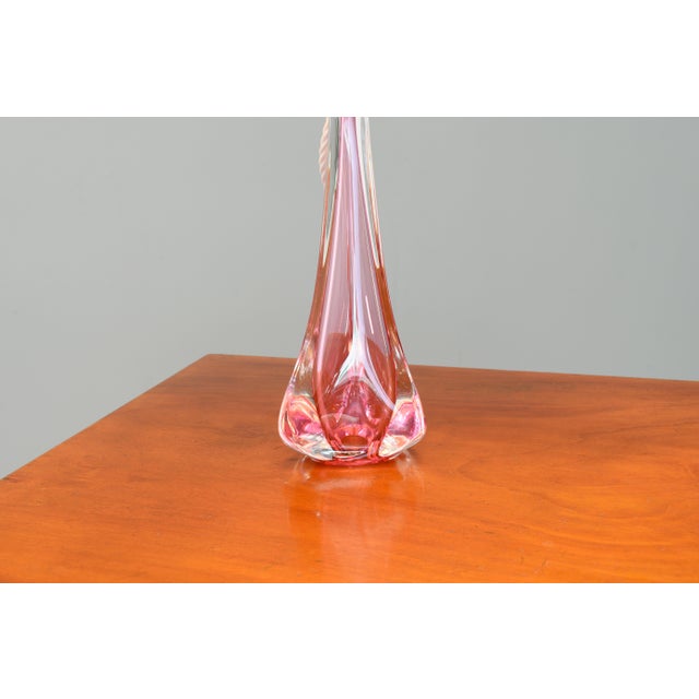 Vintage Crystal Table Lamp from Val Saint Lambert, 1950s For Sale - Image 4 of 6