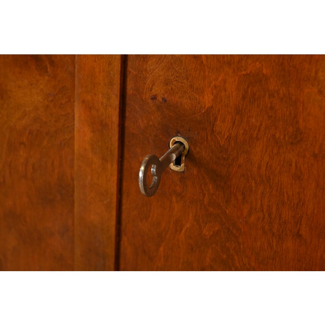 Wood Romweber Style Queen Anne Burl Wood Bookcase or Bar Cabinet, Circa 1930s For Sale - Image 7 of 11