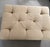Gold fabric, diamond tufted ottoman with double row brass nailheads. Original ottoman had single row of nailheads. This...