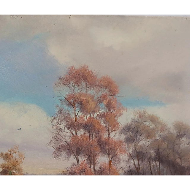 Realism Antique Winter Impressionism Painting Ukrainian Landscape Oil Art 49.5-59,5 For Sale - Image 3 of 6