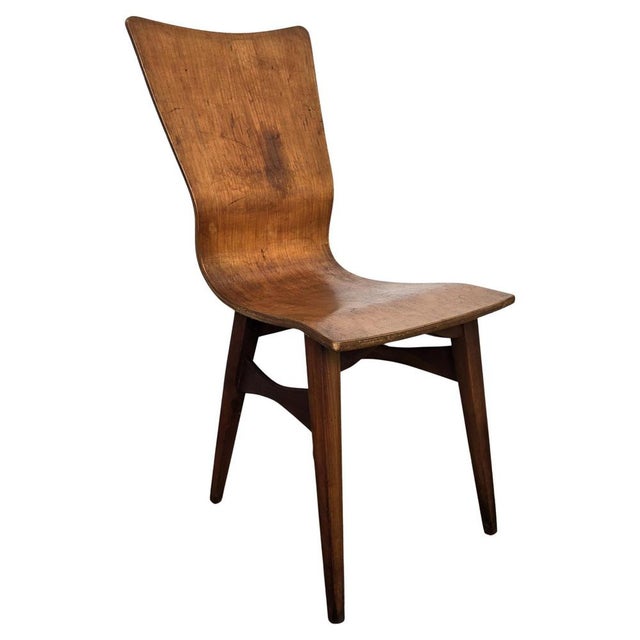 Mid-Century Modern Italian Walnut Wood Side Lounge Chair, 1960s For Sale - Image 9 of 9