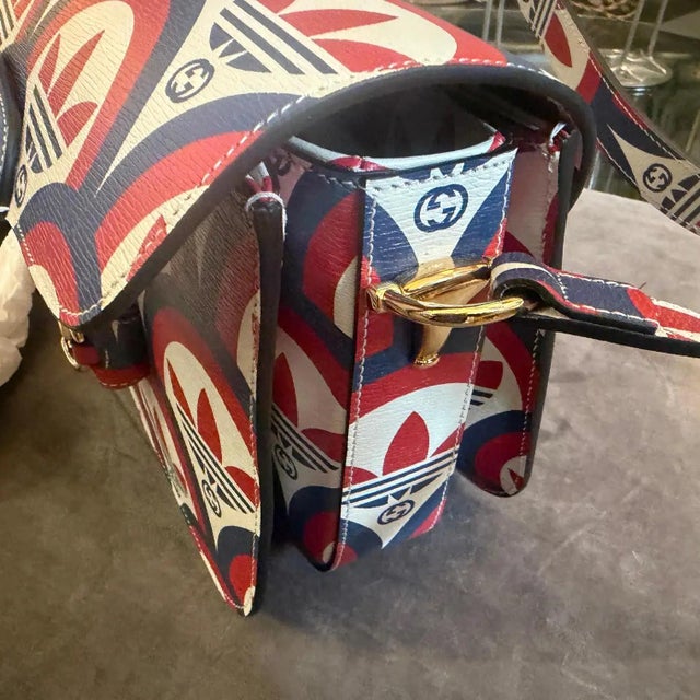 A 21st Century Printed Leather Gucci for Adidas Horsebit 1955 Shoulder Bag For Sale - Image 17 of 18