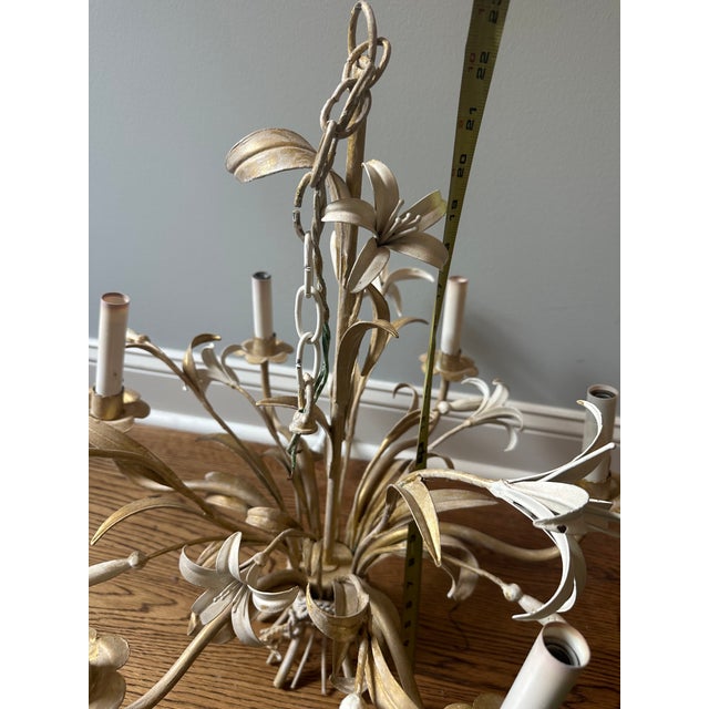 Vintage Tole Chandelier For Sale - Image 11 of 15