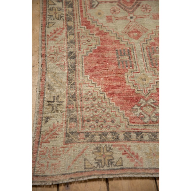 Red Vintage Distressed Oushak Rug Runner - 2'7" x 5'1" For Sale - Image 8 of 10